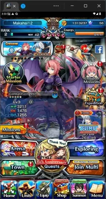 GLOBAL|8 Ascend|Kirisame,Arthur Pencilgon,Shizu,SS Liza,Madaka Kaname,S Sagara,Charlote,Milim,etc|check SS|GS164B