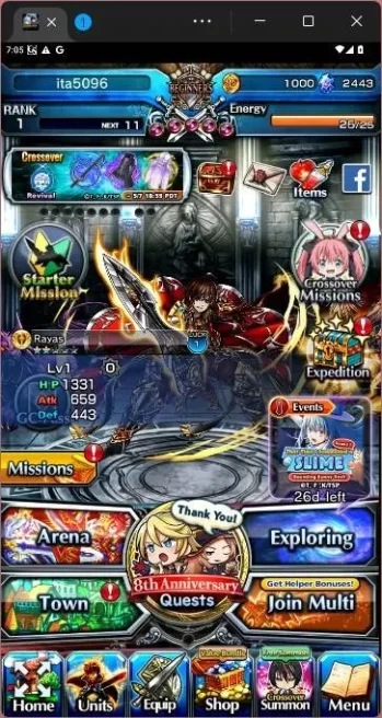 GLOBAL|Fresh starter|Rank 1|Cristal 2443|Empres Yomi,Machine Jack,Keiones,etc|check SS|GS184B