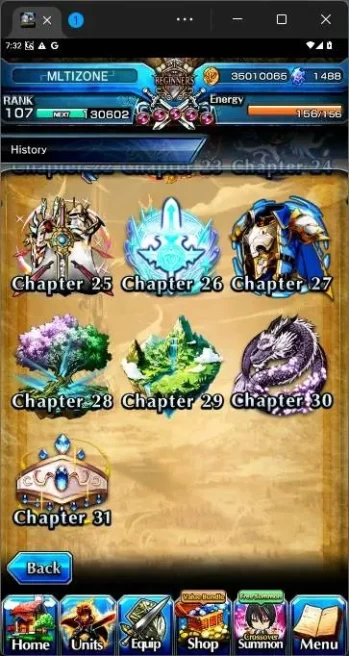 GLOBAL|Ascend 13|Rank 107|Crystal 1488|Okarun TW,S Miyu,Chloe TW,Fen TW,Sakura,Valerie,Shuna TW,Veldora TW,etc|check SS|GS188B