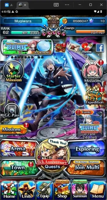 GLOBAL|13 Ascend|Rank 62|S Miyu,Chloe TW,Rimuru TW,Sunraku,Index,LM Islid,Narberal,DIablo TW,etc|Check SS|GS194B