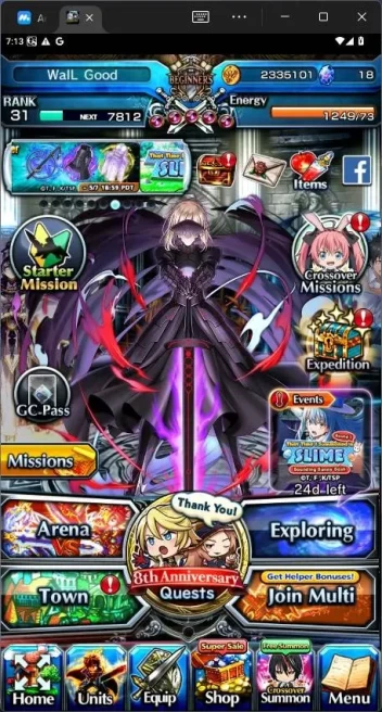 GLOBAL|7 Ascend|Rank 31| Touma kamijo TW ,WH Fen,S Luvia&Rin, Misaka TW,Shishio TW,Saber,Elenore, etc|Check SS|GS196B