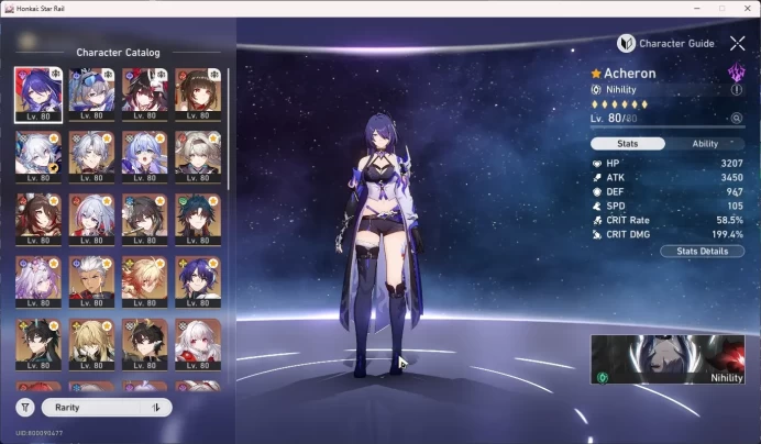 ASIA TL70|20 Lim|S1:YaoGuang/Acheron/SW/Sparkle/Robin/DHIL|Costume Ruan Mei|Lingsha/Firefly/Fugue/Dan Heng PT|HSR062B
