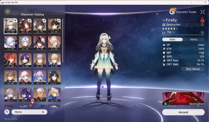 ASIA TL56|12 Lim|Costume Ruan Mei|Yao Guang|Phainon|Firefly|Fugue|Dan Heng PT|Sparkle|Ruan Mei|Jiaoqiu|Blade|Seele|HSR065B