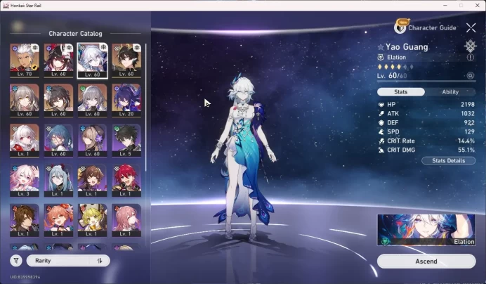 ASIA | TL 56 | 4 Limit | yao Guang + Sign | Archer E1+sign | Sparkle | Danheng Pt | Seele | Bronya | Clara | MC Female |HSR068B