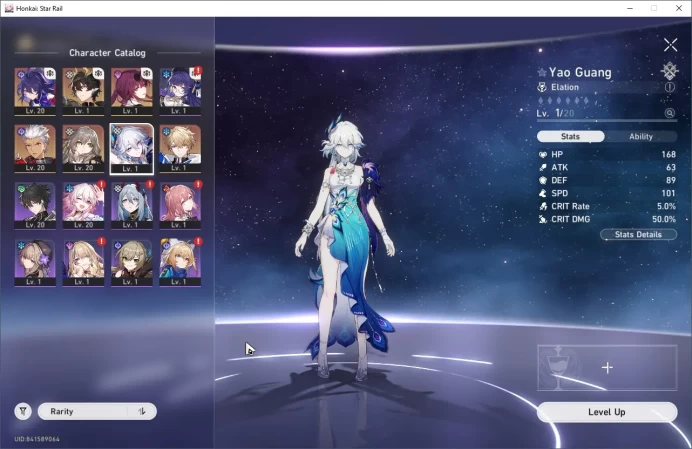ASIA | TL 17 | starter polosan limit, yao guang, archer, kafka, dan heng, seele, Ruan Mei, MC Female and etc HSR096B