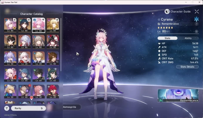 ASIA TL65|6 Limit|Cyrene E4|Evernight|Aglaea|Dan Heng PT|Topaz|Sparkle|Blade|Bailu|Clara|Gepard|5 Gold Tix|Stelle|HSR104B