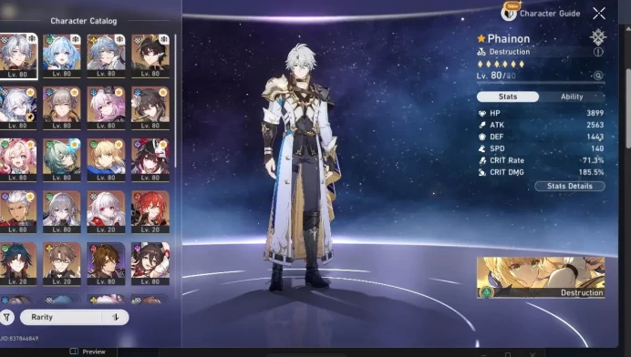 ASIA | TL 70| TL 13|Phainon, Evernight, Cerydra, Hyacine, YaoGUang,etc| check SS| HSR138B