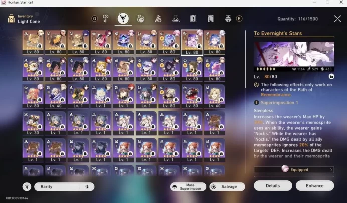 ASIA|TL 70|Archer Prem Team|17 limit|LC Sign(Archer,YaoGuang,EvernightE1,Saber),Castorice,etc check SS|MC Male|HSR159B