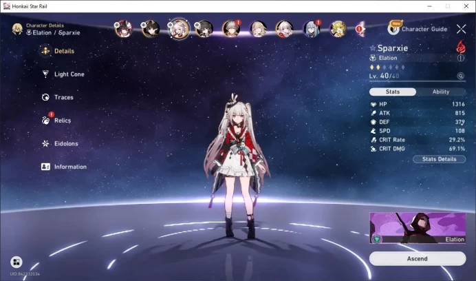 ASIA|TL 29|4 limit|Sparxie,Sparkle,DanHeng PT,RuanMei,etc check SS|MC Male|HSR176B