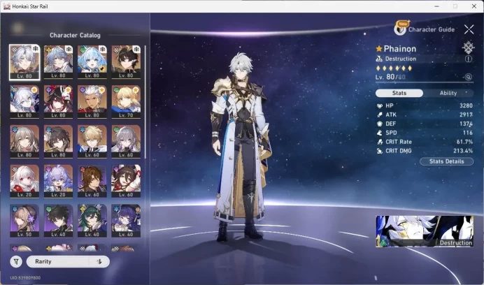 ASIA | TL 66, phainon, sunday, cerydra, dan heng, yao guang, sparkle, archer, saber, ruan mei, gepard check SS HSR190B