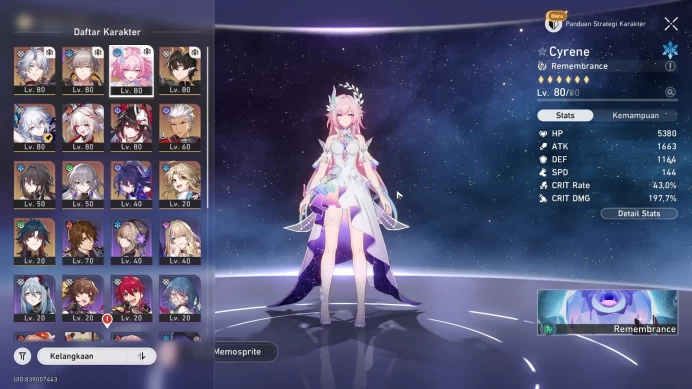 ASIA | TL 62 | Phainon Sign, Yao Guang Sign, Cyrene, Dan Hend, Sparxie, Sparkle, Archer, Bronya, Ruan Mei, Seele HSR228B
