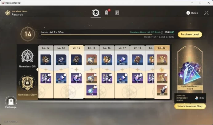 ASIA|TL 30|8 Limit|Jade 2395|H.carry Team(Archer,YaoGuang E1,Sparkle,DanHeng PT),Sunday E1,Kafka,etc|Check SS|MC Female|HSR308B