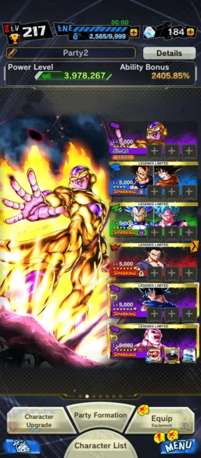 UL Frieza-30 Lg Limited (vegito-gohan v1-gohan v2- android a17-Piccolo-kuve-trunks-ss 4 gogeta-Broly-zamasu-Jiren zenkai) Have Equipment-BANDAI 