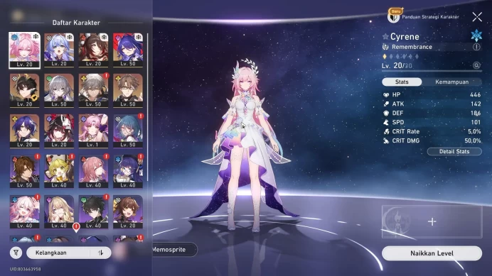 ASIA | TL36 | 3 Limit | Cyrene, Robin, Fugue, Archeron, Danheng, Bronya, Welt, Dr Ratio, Sparkle, Fu Xuan, || HSR342B