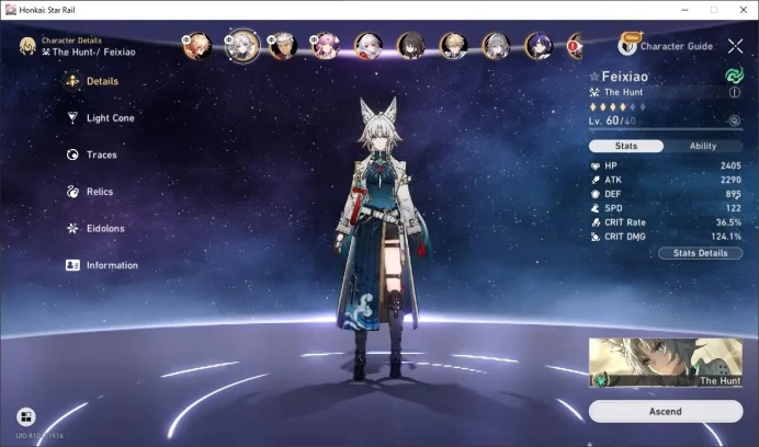 [ASIA] TL 46 | 12 Limit | Mydei | Feixiao | Archer | Clara | Ruan Mei | Gepard | Detail Cek SS | HSR358B