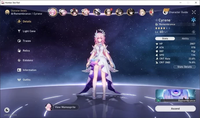 [ASIA] TL 50 | 8 Limit | Cyrene | Evernight | Sparkle | Hyacine | The Dahlia | Dan Hang | Detail Cek SS | HSR362B