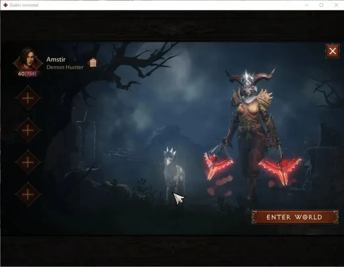 EU - Sescheron|CS ON|Lv60(754)|Demon Hunter|CR 39K|Reso 360|Paragon Maledictor|Inferno IV|Hell Lv 16|Cosmetic 2|(DI1252)