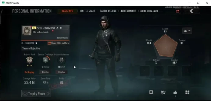 MOBILE Lv30|SV 33,4M|CV 33M|GM AK-12,Forest MP5,Abomi.Vector 9,P M110,Speed SQB M110,HEP MP-133,Etc|CN On|Log Infinite(AB3121)