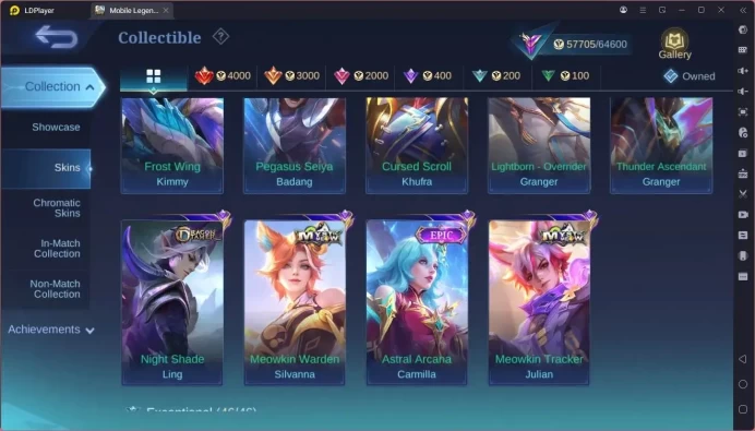 GLOBAL Hero 126 Skin 235 |Prime granger|Luckybox alice|Meowkin hunter Lesley,julian|lightborn 2|Blazing 2| CheckSS ML1818B