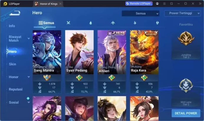 GLOBAL Starter |71HR|33SK|Legend Wukoong,Angela|Cosplay Garo|Event HuangZhong| 2Hero SNK and Etc Check SS HOK308B
