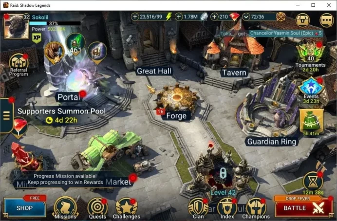 Lv32 502 Power|14 Legendary(Alice,Glorius,McAngelo,Brogni,Xenomorph,Visix,Skeletor,Etc)|23K Energy|Plarium|RSL1484