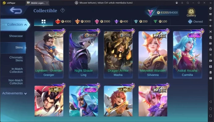 GLOBAL Hero 132 Skin 313|Legend franco|Prime YZ|Naruto Suyou|CC Natalia|Luckybox 2|Convenant Lesley etc|Renowned CheckSS ML1826B