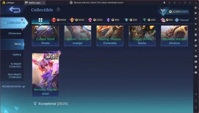 GLOBAL Hero 84 Skin 115|Meowkin hunter 3|Blazing 3|Lightborn granger|Saint Saiya Badang|Epic 4 and etc|Expert Check SS ML1828B