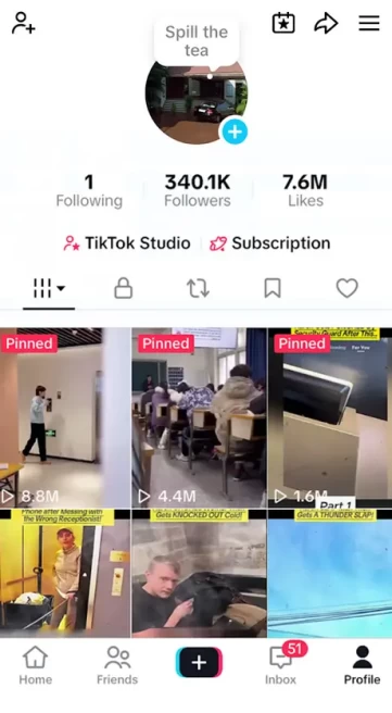 France Region Account/ 340K Real Followers+7.6M Real Likes/ Live Stream/ Full Access
