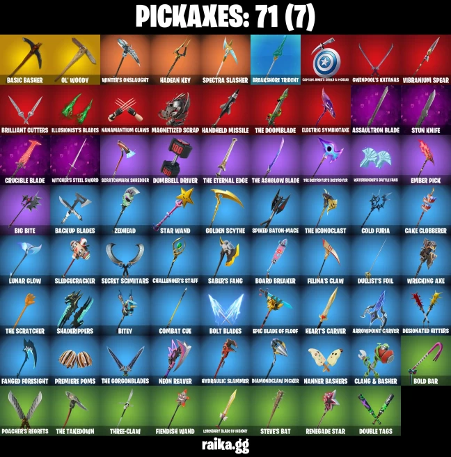 59 skins | Huntmaster Saber | Fancy Peter Griffin | The Ageless Champion | Immortal Form | Burning Ambition Valeria | A0001
