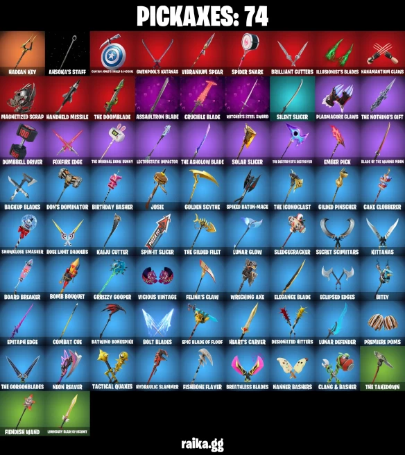 52 skins | Spider-Gwen | Collector Kado Thorne | Aurelian | Raven | Renzo the Destroyer | Twyn | Ahsoka Tano | Magneto | A0022