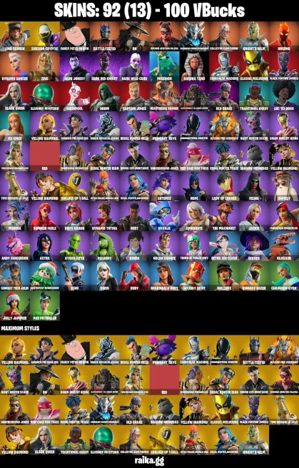 92 skins | Candy Axe | Lina Scorch | Subzero Cryptic | Fancy Peter Griffin | Battle-Tested | On | A0086