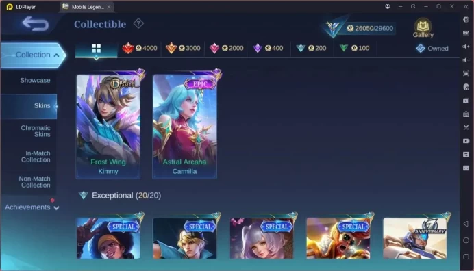 GLOBAL Hero 93 Skin 119|Luckybox gatotkaca,change|CC natalia|Valentine claude|Blazing Aldous|Epic 6 etc |Expert Check SS ML1829B