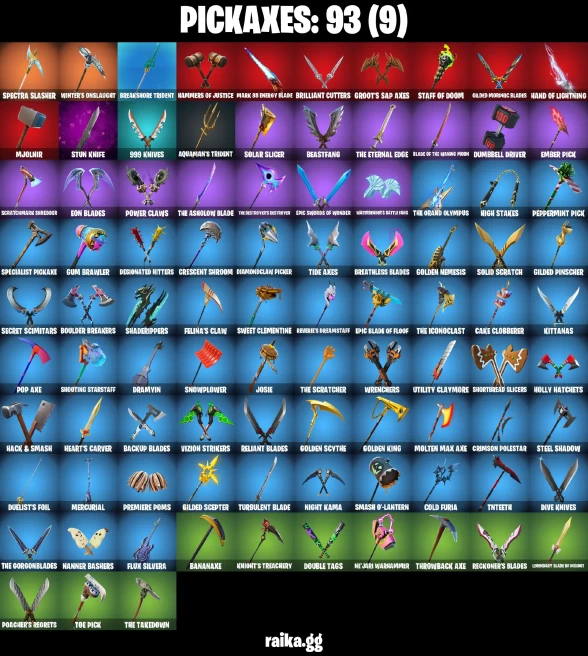 62 skins | Gold Midas | Gold Brutus | Mandalorian | Gold Meowscles | Harbinger Armor Omegarok | Knight's Helm | A0090