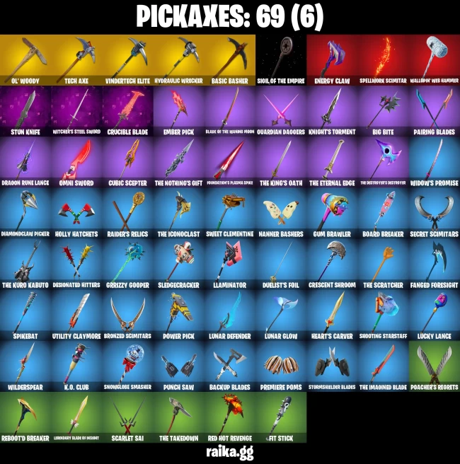 61 skins | Spider-Man | Ronin (Cape) | Combat Elite | Ascension Nezumi | Fancy Peter Griffin | The Ageless Champion | A0120