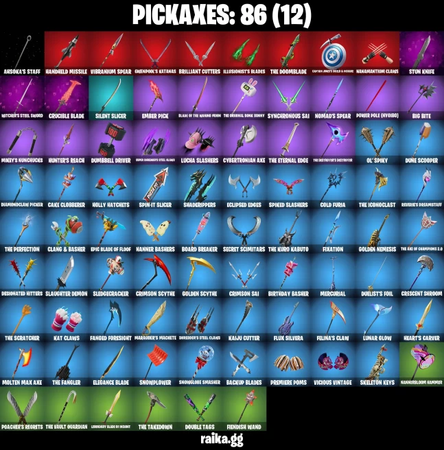 74 skins | Son Goku | Ascension Nezumi | Fancy Peter Griffin | The Ageless Champion | On | Burning Ambition Valeria | A0155