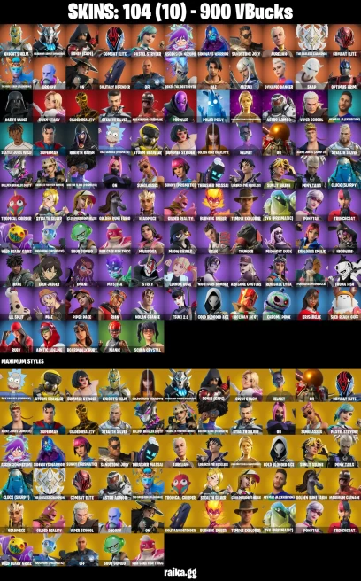 104 skins | Eren Jaeger | Mizuki | Knight's Helm | Harbinger Armor Omegarok | Ronin (Cape) | Combat Elite | A0156