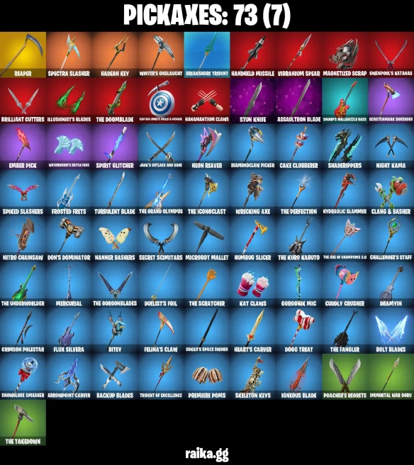 59 skins | Joltara | Knight's Helm | Harbinger Armor Omegarok | Immortal Form | Fancy Peter Griffin | A0173