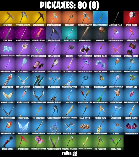84 skins | Skull Trooper | Mandalorian | Candy Axe | Spider-Man | Challenger Menace - Flame | The Ageless Champion | A0218