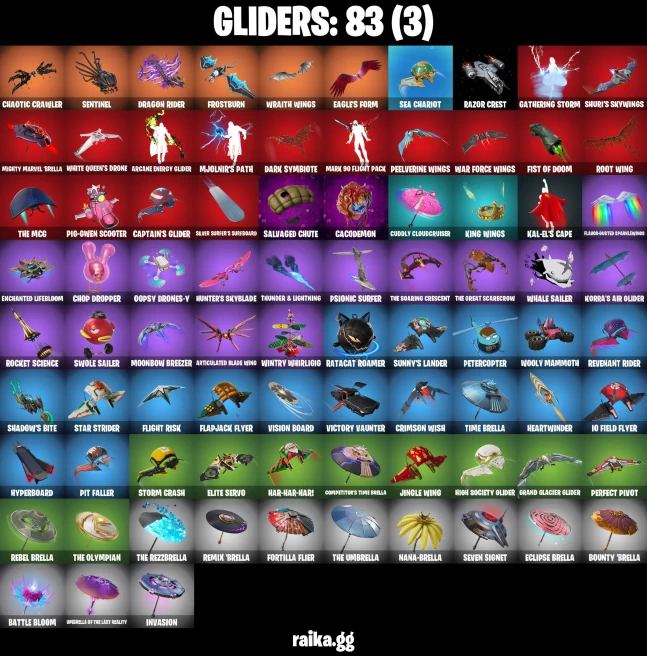 133 skins | Renegade Raider | Eren Jaeger | Joltara | Rogue Agent | Peter Griffin | Candy Axe | Spider-Man | Hot Marat | A0461