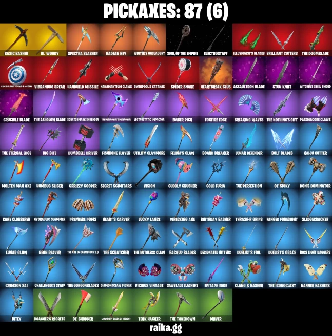 80 skins | Spider-Man (Miles Morales) | Spider-Gwen | Knight's Helm | Rococo Cloak-o | Harbinger Armor Omegarok | A0471