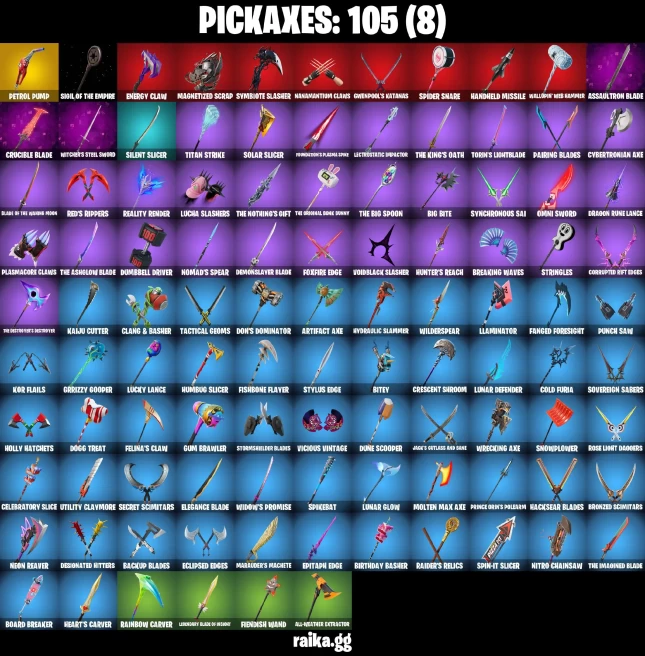 105 skins | Eren Jaeger | Mizuki | Spider-Man | Spider-Man 2099 | Spider-Man (No Way Home) | Spider-Gwen | Lina Scorch | A0504