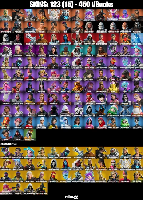 141 skins | Lara Croft | Eren Jaeger | Mandalorian | Knight's Helm | On | Rococo Cloak-o | A0541