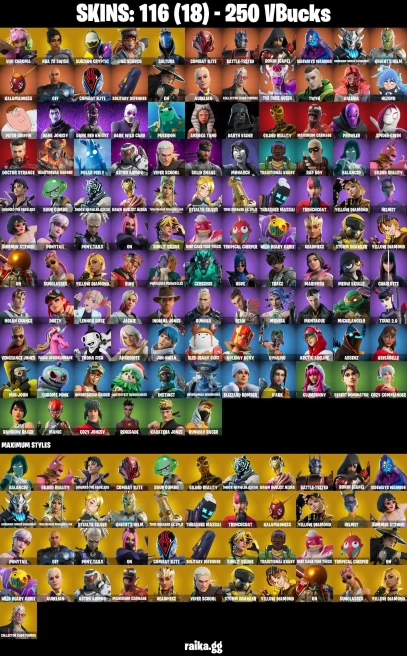 116 skins | Lara Croft | Eren Jaeger | Mandalorian | Knight's Helm | On | Rococo Cloak-o | A0543