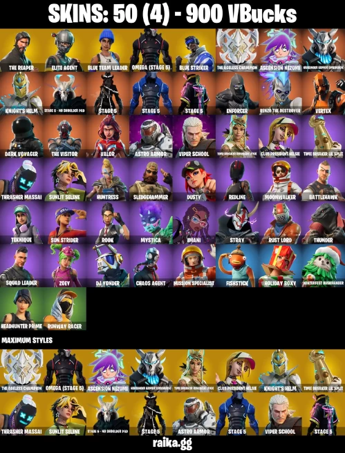 50 skins | The Reaper | Take The L | Orange Justice | Elite Agent | Blue Team Leader | Omega (stage 5) | Blue Striker | A0551