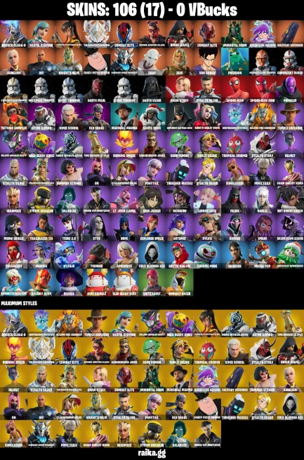 106 skins | Eren Jaeger | Spider-Man | Spider-Man Zero | Rococo Cloak-o | Pastel Stryder | A0575