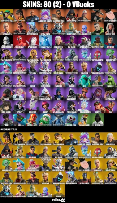 80 skins | Eren Jaeger | Spider-Man | Spider-Gwen | Championship Aura | Magmatic Mizuki (Cover-up Off) | off | A0580