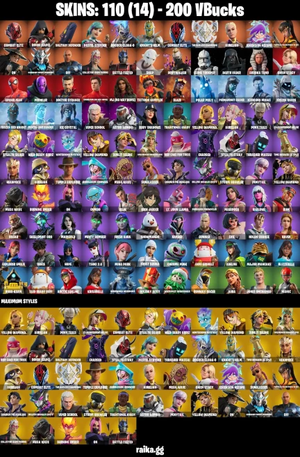 110 skins | Eren Jaeger | Spider-Man | Spider-Man (No Way Home) | Combat Elite | Ronin (Cape) | Solitary Defender | A0592