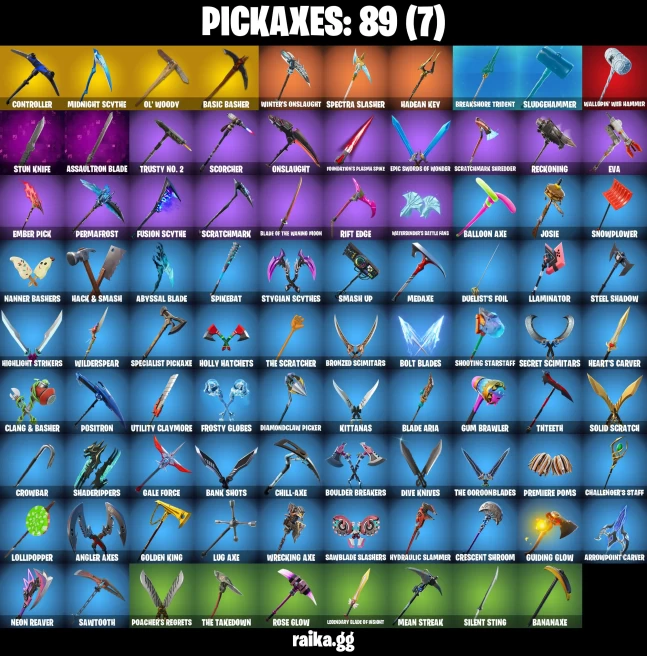 109 skins | The Reaper | Take The L | Skull Trooper | Gold Midas | Gold Brutus | Orange Justice | Elite Agent | A0601