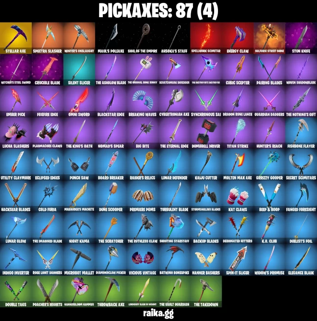 84 skins | Galaxy | Eren Jaeger | Peter Griffin | Cobalt Snowfoot | Combat Elite | Collector Kado Thorne | Knight's Helm | A0663