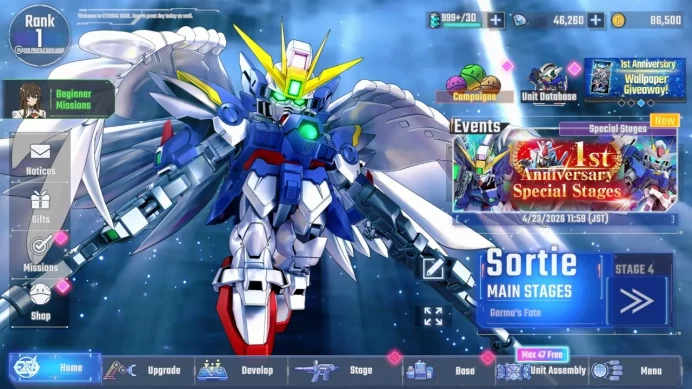 Global Rank Lv1 FreshStory 46k Diamond | 8 URGundam MLB WingGundamZero(EX), LB2 TallgeeseII, MLB 00Raise and 1 UR Supp RA237B